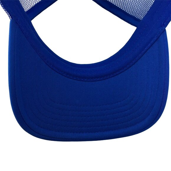 Trucker Hat Budweiser Bud Light Blue White Diagonal Logo Adjustable Snapback u - Picture 8 of 9